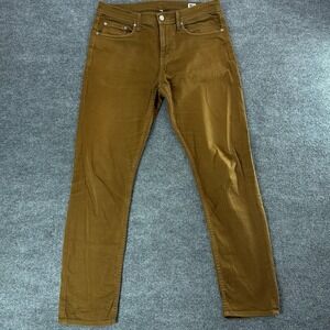 NOEND Denim Mens Slim Straight Jeans Tobacco Brown Made in USA 33 Fall Utility